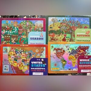 Holographic Tray Puzzle Set for Kids